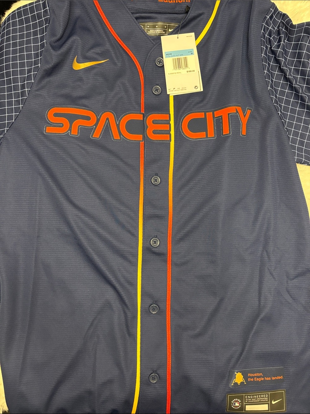 Nike Men’s Space City Jersey - Navy with Orange & Yellow Trim